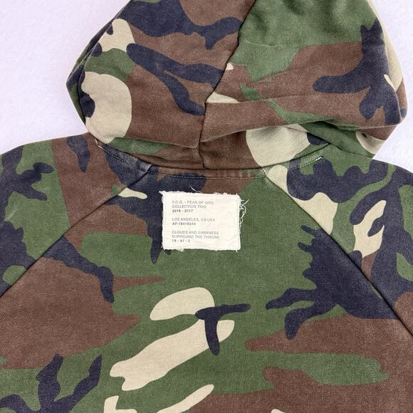 FOG Fear of God Collection Two Camo Hoodie Men’s Large 2017-2018 Rare - Picture 3 of 11